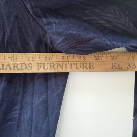 R & K Original Pant Suit Women 14 Two Piece Set Button Navy Velvet Pull On Pants - Picture 7 of 13